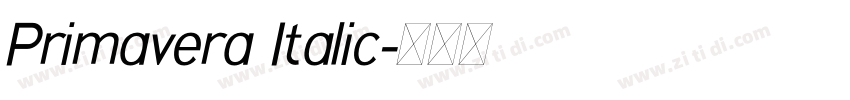 Primavera Italic字体转换 Primavera Italic字体转换